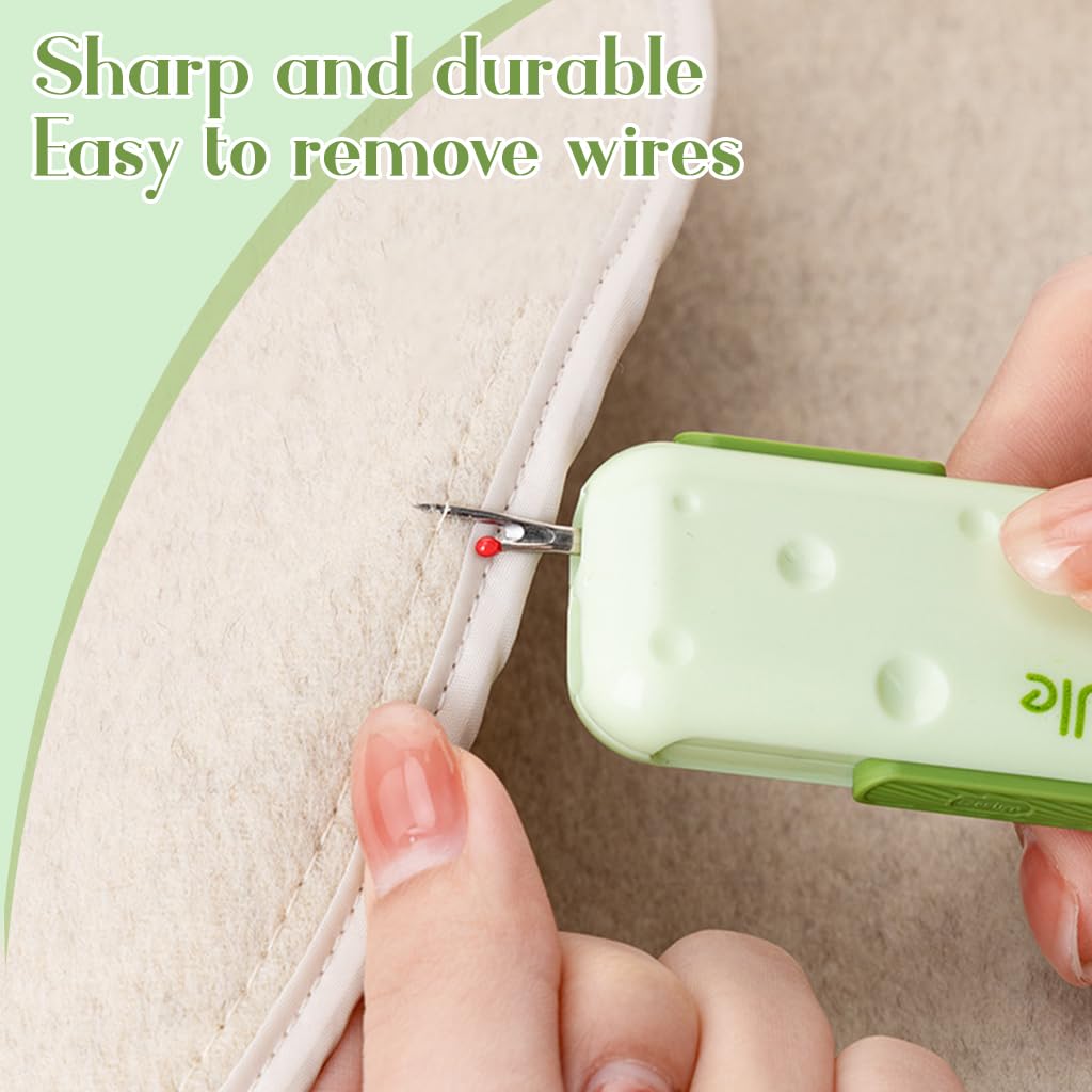 HASTHIP 3 in 1 Automatic Needle Threader for Sewing and Embroidery with Dual Head Design | Compact Tool for Quick Threading and Seam Ripping