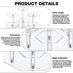 HASTHIP Collectible Figure Stand for Action Figures with 7 Hexagonal Bases | Clear Acrylic Display