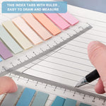 HASTHIP Sticky Tabs for Notebook and Books featuring Ruler Design 600 pcs PET Material | Writable Index Flags
