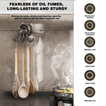 HASTHIP Kitchen Utensils Organizer Hooks for Wall with 360° Swivel Octopus Design | No Drill Space Saving Solution