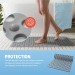 HASTHIP PVC Bathroom Mat 43.5 x 77.5 cm for Shower Safety featuring Multi Hole Drainage | Non Slip for Kids and Seniors