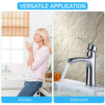 HASTHIP Bathroom Wash Basin Tap for Kitchen with Single Handle Lever and 23.6 Inch Lines | Chrome Finished ABS