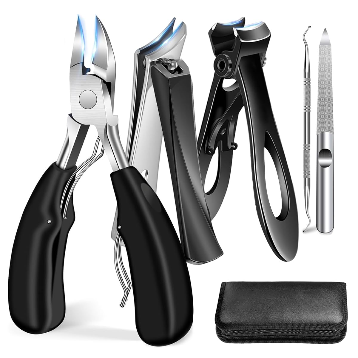 HASTHIP 5-Piece Ingrown Toenail Clipper Set, Stainless Steel Nail Care Tools