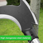 HASTHIP Weed Remover Tool for Weeding and Soil Loosening with 2 in 1 Axe Head | Stainless Steel