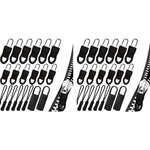 HASTHIP Zipper Pull Replacement Kit for Bags and Jackets featuring 40PCS with 3 Styles | Tool-Free Clip Design