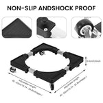HASTHIP Adjustable Mobile Base Stand for Washers and Refrigerators with 4 Locking Wheels | Extends 15.74–24.8 in and Supports Up to 500 lbs