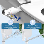 HASTHIP Jet Spray for Toilet Seat with Dual Nozzles and Press Control Handle | ABS Bidet Kit