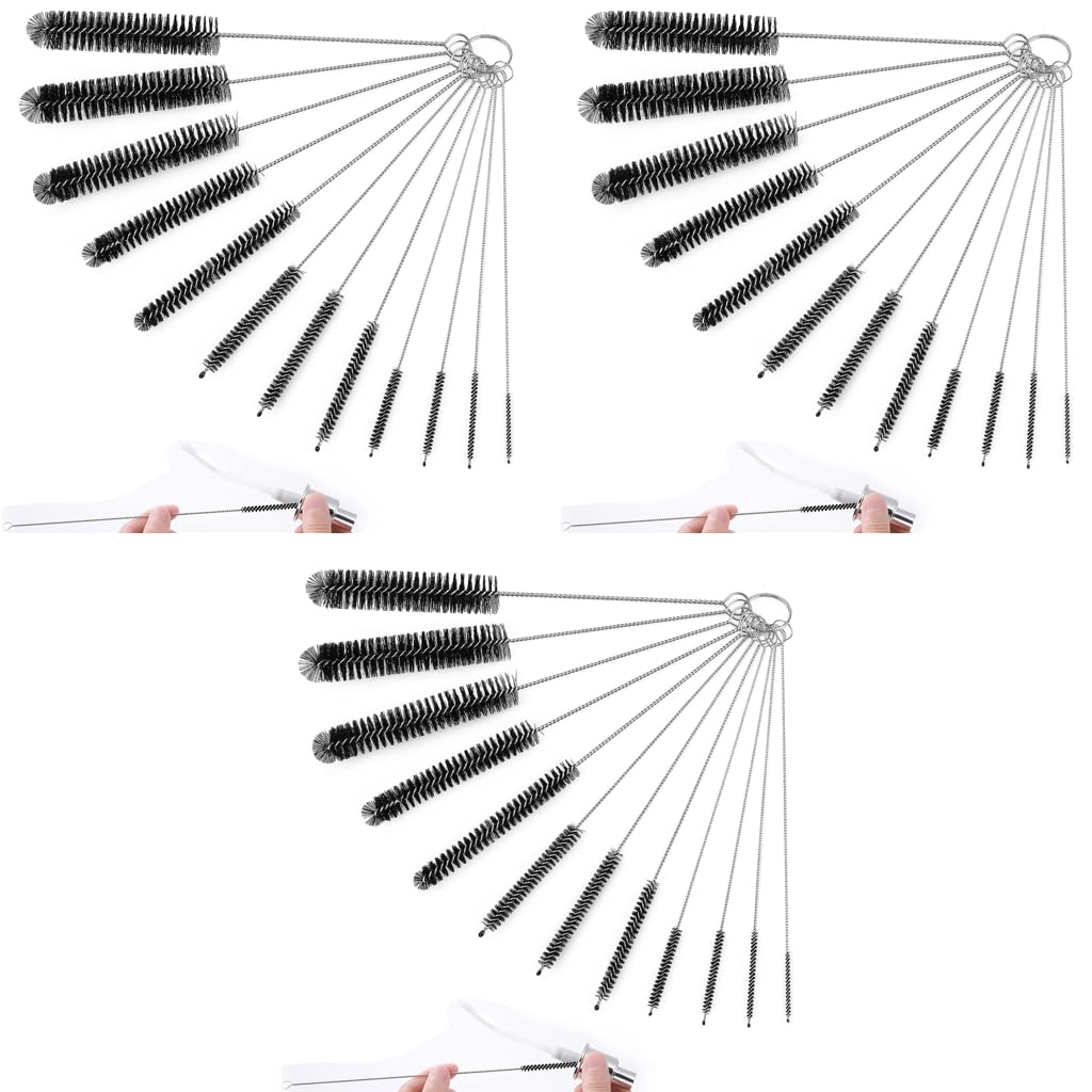 HASTHIP Straw Cleaner Brushes for Sippy Cups and Bottles 36pcs 8in Nylon Tube Cleaning Kit