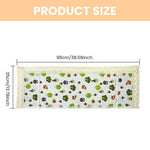 HASTHIP Microwave Oven Dust Cover 100cm x 35cm with Foldable Cotton Linen Fabric | Indian Home Decor Protection
