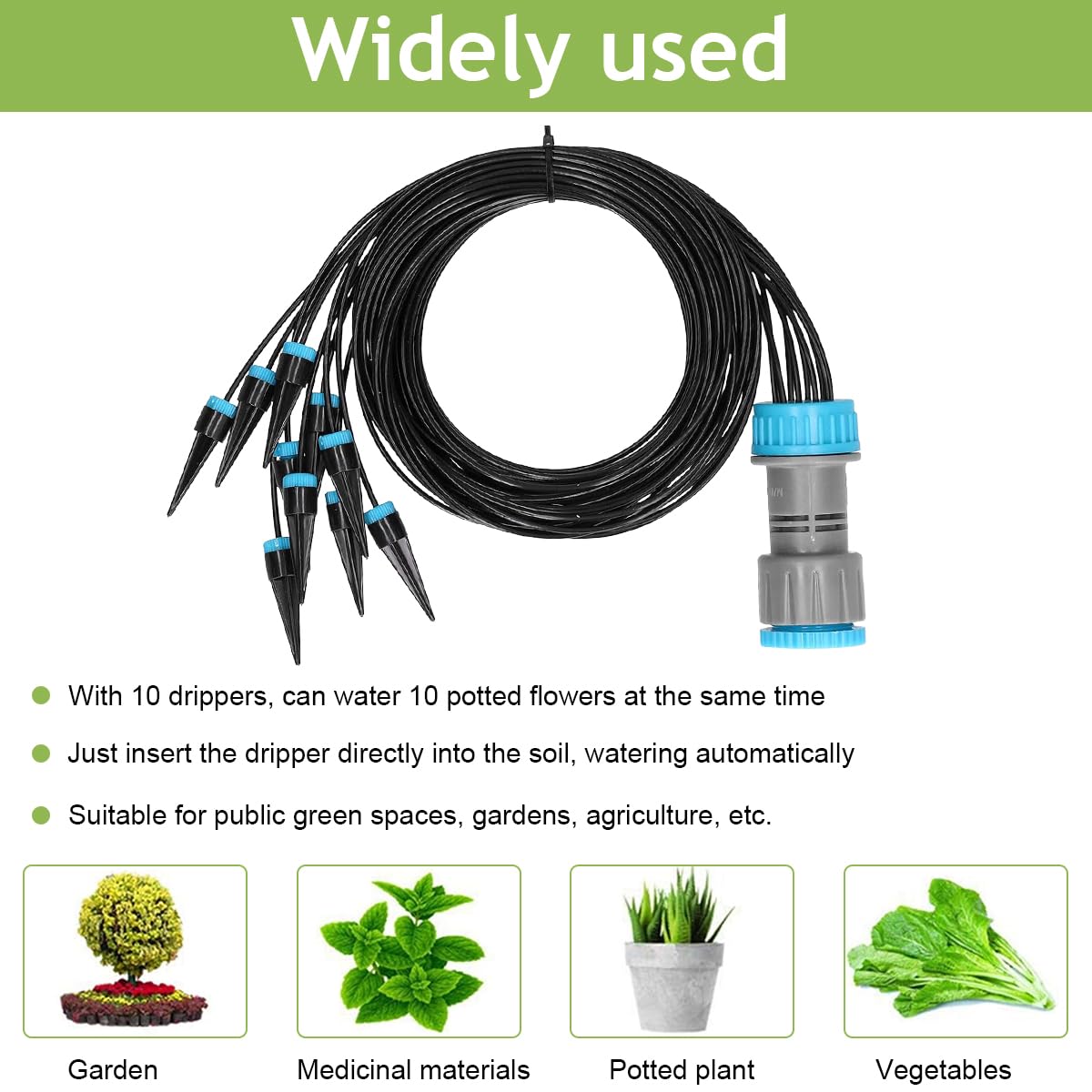 HASTHIP® Drip Irrigation Kit Slow Multi Dripper Slow Irrigation Kit Gardening Slow Irrigation Kit Universatile Watering Slow Drip Irrigation Slow Drip Irrigation Kit for Planter, Flower Bed