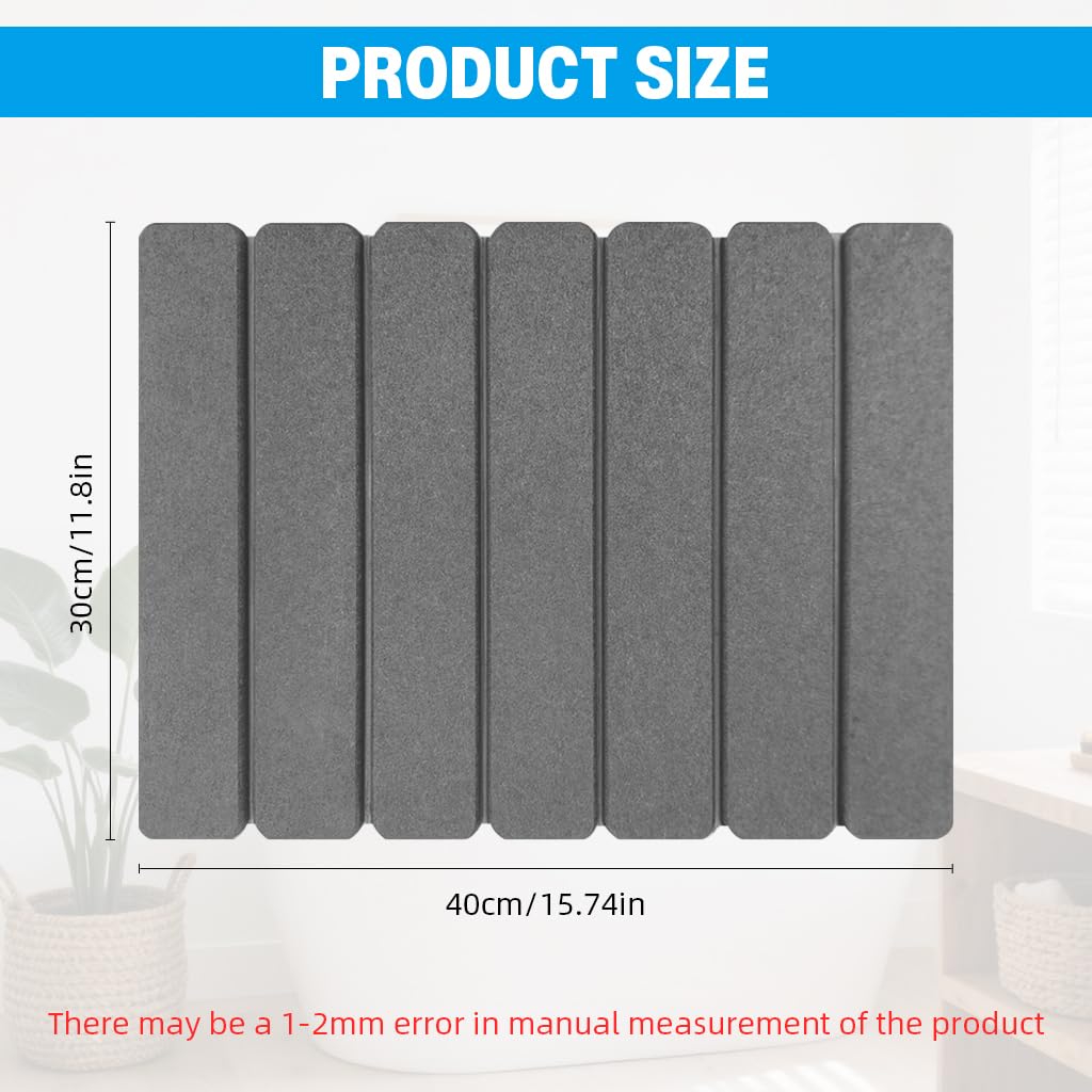 HASTHIP Foldable Stone Bathroom Mat for Kitchens and Entryways featuring Non Slip Surface and 60x39cm Fast Drying Diatom Mud Design