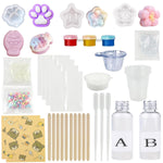 HASTHIP DIY Jelly Toy Silicone Mold Kit with 4 Cute Molds for Kids & Adults | Safe Platinum Cure Silicone Craft Set