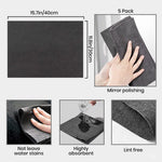 HASTHIP Microfiber Cleaning Cloth for Car and Household with Lint Free Design 30x40cm | Pack of 5