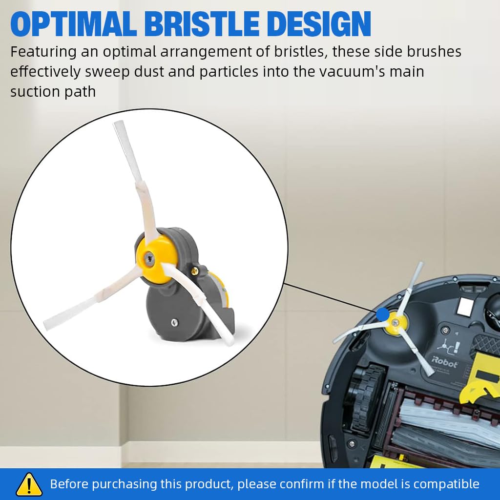 HASTHIP Replacement Side Brushes for Roomba 500 600 700 Series 4Pcs with Optimal Bristle Design