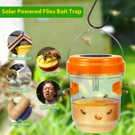 HASTHIP Wasp Trap Lamp for Fruit Trees with Solar Powered LED Light | Waterproof Hanging Bug Trap