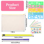 HASTHIP DIY Canvas Pencil Pouches Kit for Kids and Adults with 12 Pens | 10 Blank Cotton Bags