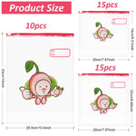 HASTHIP Food Storage Bags 40pcs for Freezer and Snacks featuring Double Sealing Strips & Date Label
