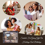 HASTHIP Scrapbooking Supplies Kit for DIY Journaling with 232 pcs set and A6 Grid Notebook | Vintage Paper Stickers Gift for Teen Girls and Adults