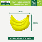 HASTHIP Refrigerator Magnets Set of 10 for Kitchen Decor with 1.57 in Cute PVC Fruits | Fun Gift