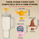 HASTHIP Silicone Straw Caps for 10mm Dia Straws with Anti-Lost Loop | 3Pcs Reusable Dustproof Drink Toppers