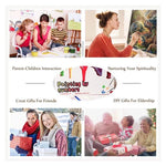 HASTHIP Plastic Nature Wall Painting 50 cm for DIY Home Art with Pre Printed Canvas | Acrylic Paint Set