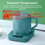 Electric Coffee Mug Warmer Milk Warmer with 55°C Perfect Constant Temperature Desk Mug Warmer for Glass Cup, Stainless Steel Cup, PP Milk Bottle, Ceramic Cup Gift for Men Women Christmas