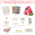 HASTHIP DIY Rose Bouquet Crochet Flower Kit with Yarn and Hook for Handmade Gifts