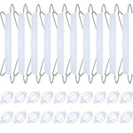 HASTHIP Plant Support Hooks Kit for Tomato Vines with Twine and Ring Clamps | 30 Pcs Metal Set