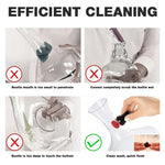 HASTHIP Silicone Bottle Cleaning Brush for Wine Decanters and Vases | Black Interior Wall Cleaner