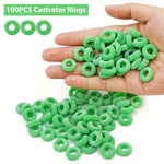 HASTHIP Lamb Tail Docking Rings 100 pcs 0.24 in Inner Diameter Rubber for Newborns | Bloodless Elastrator Application