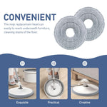 HASTHIP® 4Pcs Microfiber Mop Pads 9.84 Inches Round High Absorbent Microfiber Mop Pads Replacement for Rotary Mop Wet Dry Use Microfiber Mop Pads, Compatible Most Round Spin Mop & Bucket.
