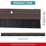 HASTHIP Door Sweep Sealing Strip for Home Gaps 3.3ft with Screw-Fixed Aluminum Alloy | Blocks Dust and Insects