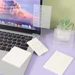 HASTHIP Transparent Sticky Notes for Books and Office with 400 Sheets and 4 Sizes | Writable PET Clear Notes
