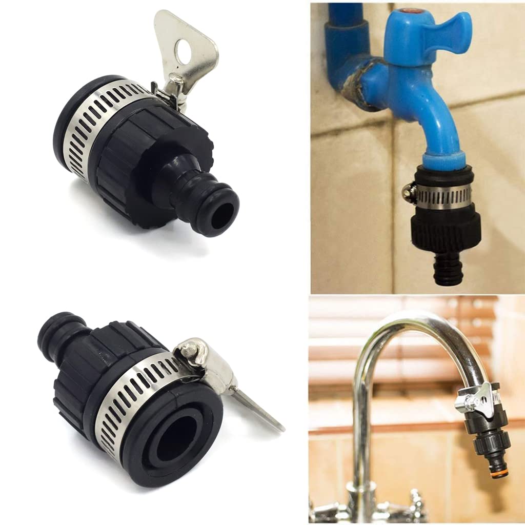 HASTHIP Hose Quick Connectors for Garden Watering with Waterstop Feature | 3Pcs ABS Set