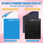 HASTHIP Carbon Papers for DIY Crafting with 5 Dual End Diamond Pens | 60 A4 Sheets