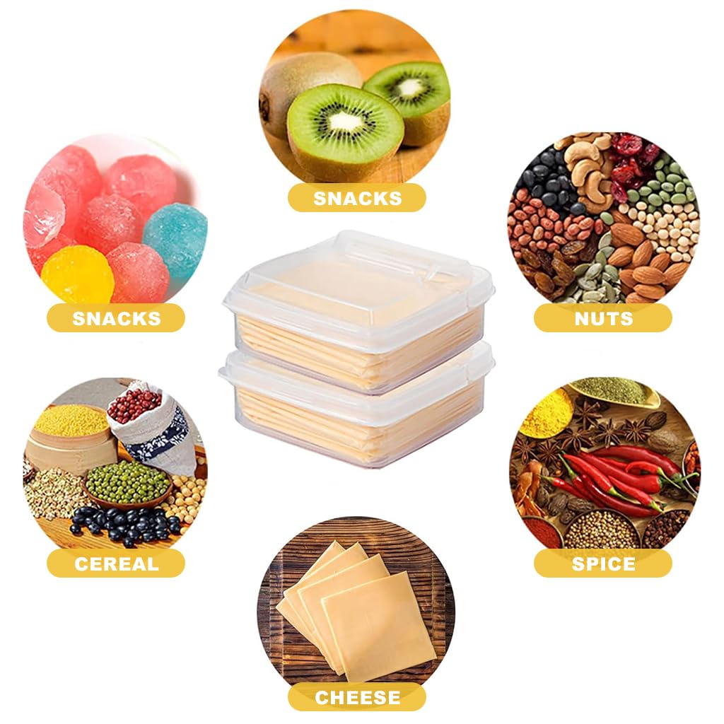 HASTHIP Cheese Storage Containers for Fridge featuring Airtight Flip‑Up Seal Lids 3.9×3.9 in | BPA‑Free Plastic 2 Pack
