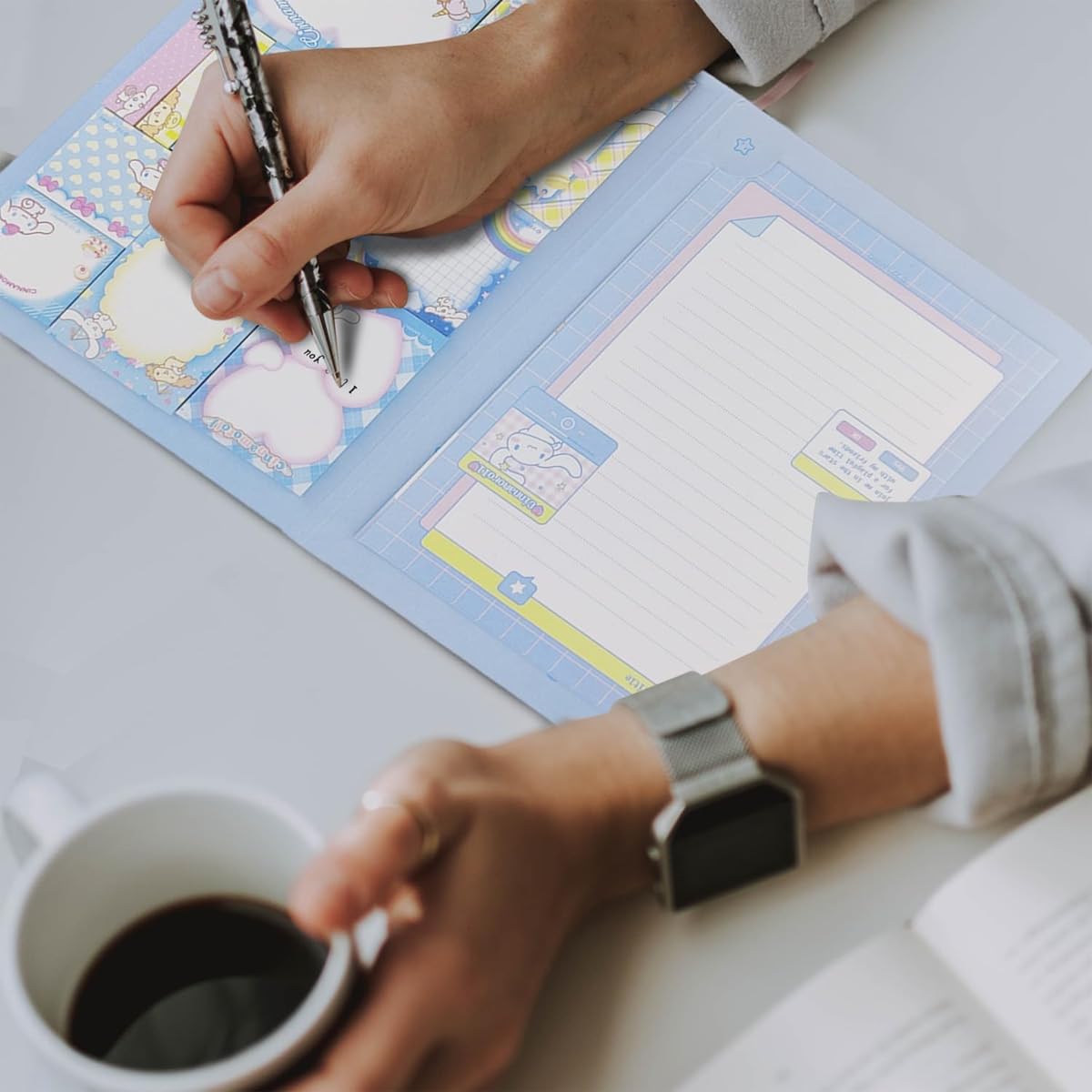 HASTHIP Sticky Notes Set for School and Office with 330 Sheets and Themed Bifold Cover | Cute Cinnamoroll Design