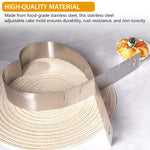 HASTHIP Heart Cookie Cutter for Baking with Adjustable 13–25cm Ring | Stainless Steel Mould