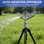 HASTHIP Automatic Rotating Sprinkler for Garden Lawn Irrigation with Aluminum Alloy Build