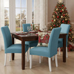 HASTHIP Dining Chair Covers for 14–18 in Seats with Non Slip Elastic Edge | Velvet Blue Set of 6
