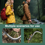 HASTHIP Handheld Gardening Tool for Weeding and Pruning with 6.7 in Curved Blade featuring Dual Mounting Collars