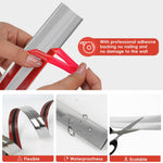 HASTHIP Wall Molding Trim for Corner Protection featuring Self Adhesive L Corner Design 9.84ft PVC Silver