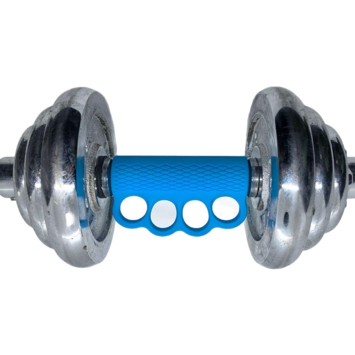 HASTHIP® Proberos 2-Pack Agarre de Silicona para Mancuernas, Empuñaduras Antideslizantes de 4 Agujeros para Levantamiento y Entrenamiento