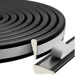 HASTHIP Window Weather Stripping for Doors and Windows with 5m Adhesive Foam | Wedge Design Black Rubber Seal