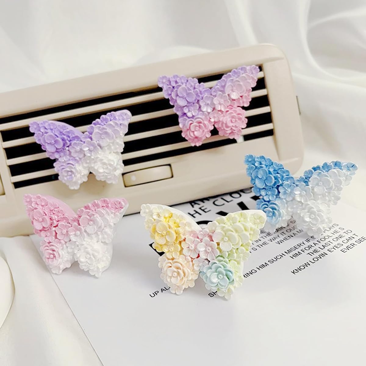 HASTHIP 3D Flower Butterfly Silicone Mold for Resin Crafts and Soap | 5x3.6cm Flexible Design