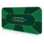 HASTHIP Poker Mat for 8 Players with 70.8x35.4 in Rubber Surface and Card Layout | Portable Table Topper