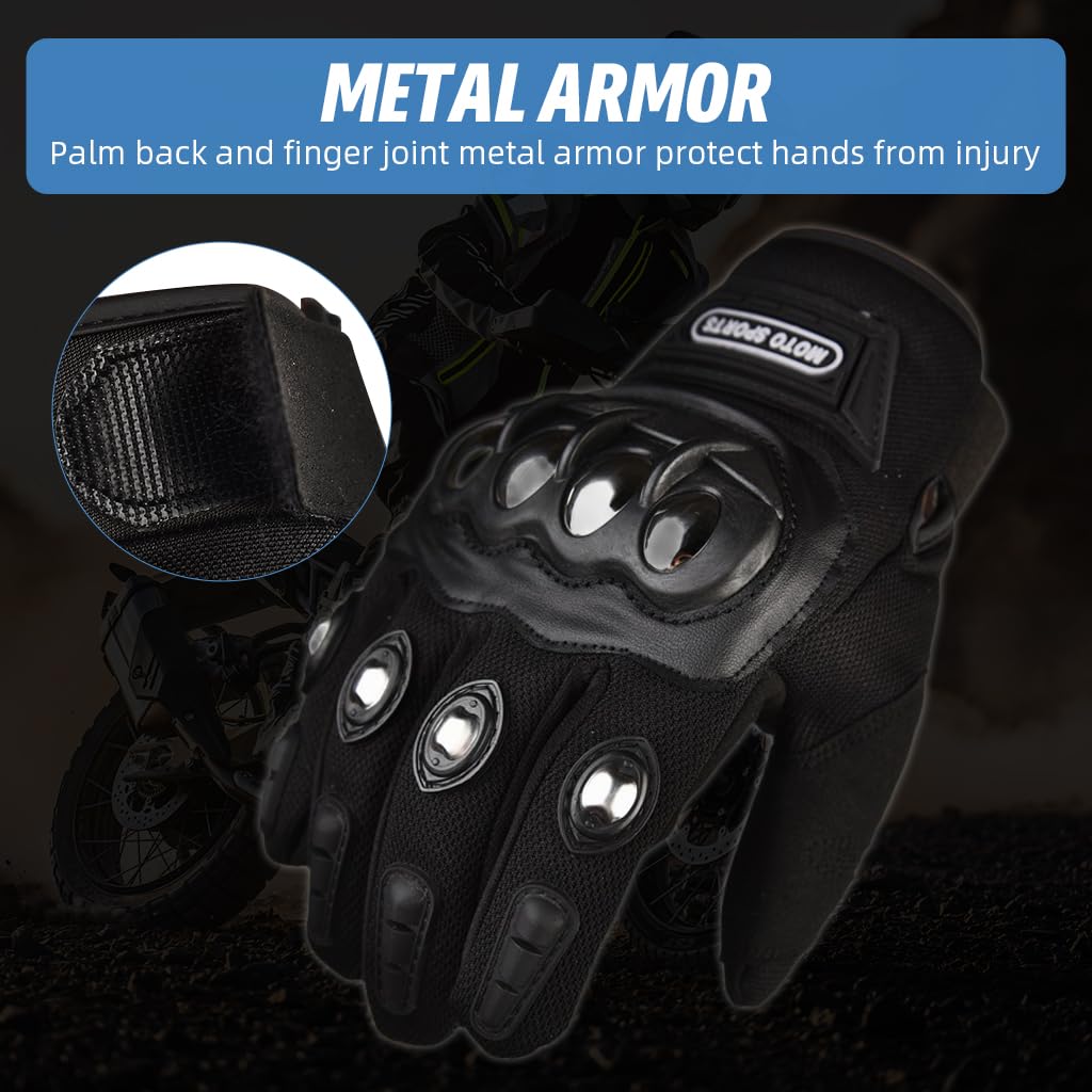 HASTHIP Full Finger Bike Gloves for Men & Women with Touch Screen and Hard Knuckle Protection