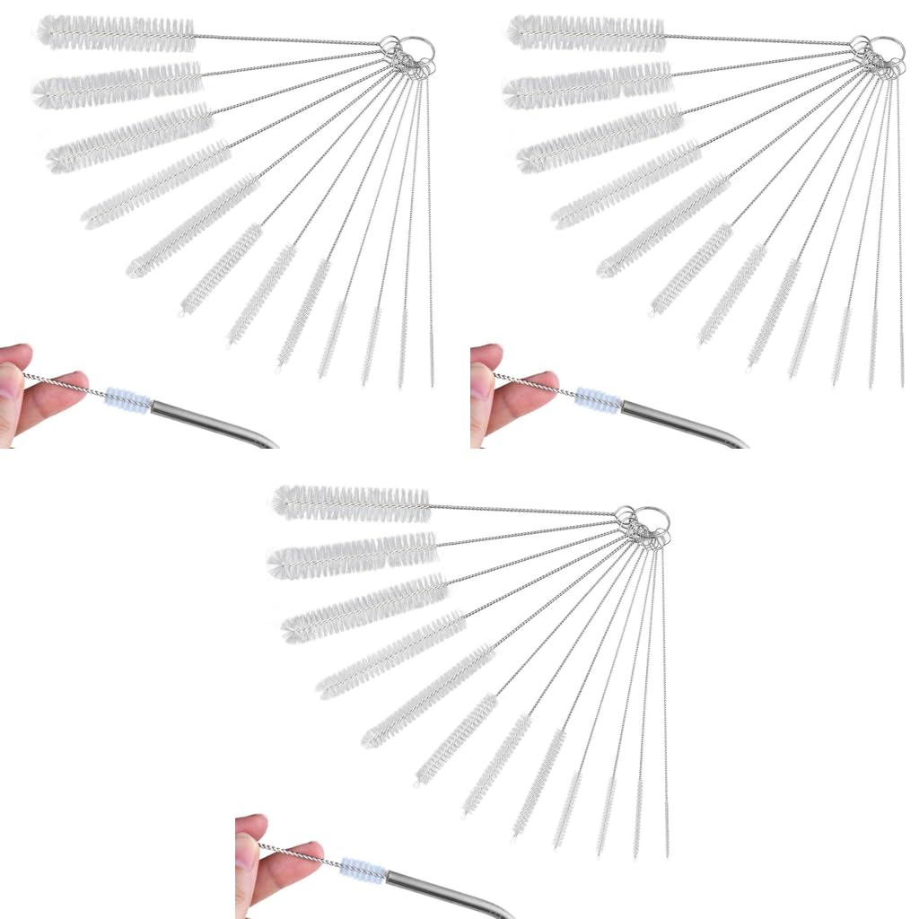 HASTHIP Straw Cleaner Brushes 36PCS 8 Inch for Bottles and Tumblers featuring Fine Tip Nylon Bristles