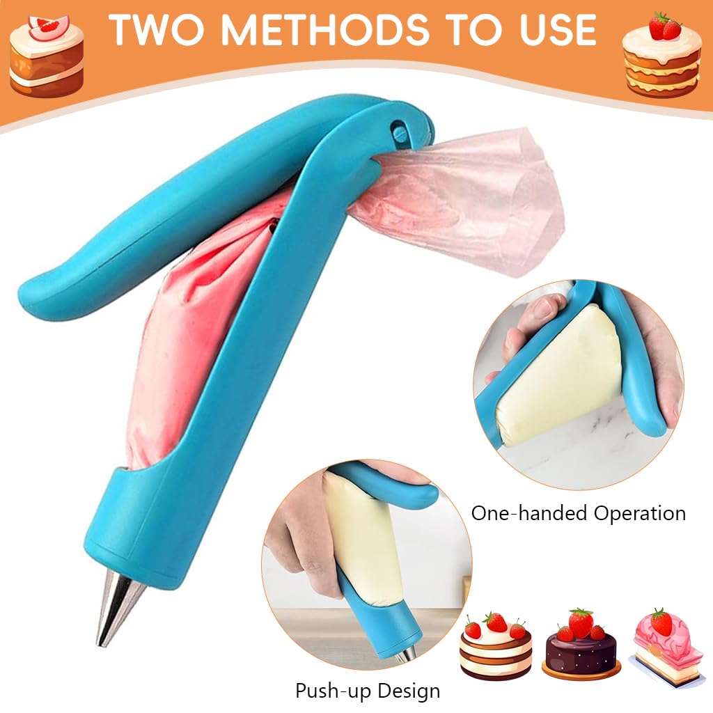 HASTHIP Pastry Cake Decorating Pen Kit for DIY Desserts with 10 Bags and 2 Nibs | BPA Free
