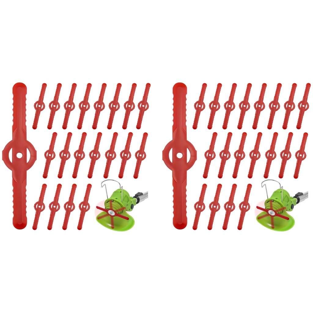 HASTHIP Mower Blades Replacement for String Trimmer and Brush Cutter | 40PCS Plastic Serrated Cutting Blades